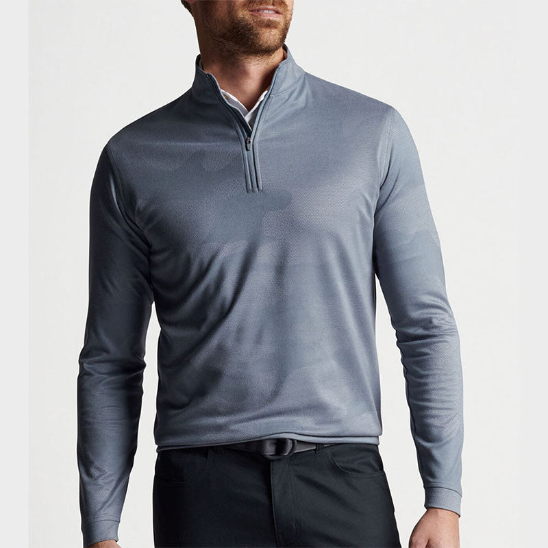 Men’s Camo 1/4 Zip Pullover Quick-Dry Golf Layer