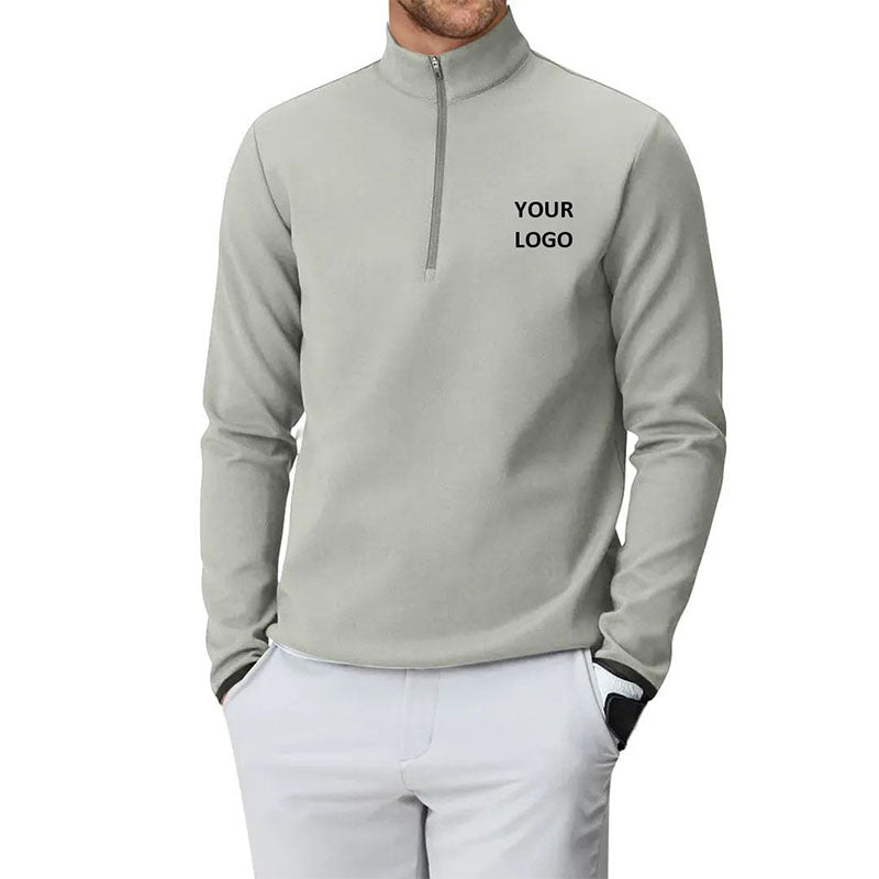 Men’s Golf 1/4 Zip Pullover Custom Logo Regular Fit Quick-Dry Layer