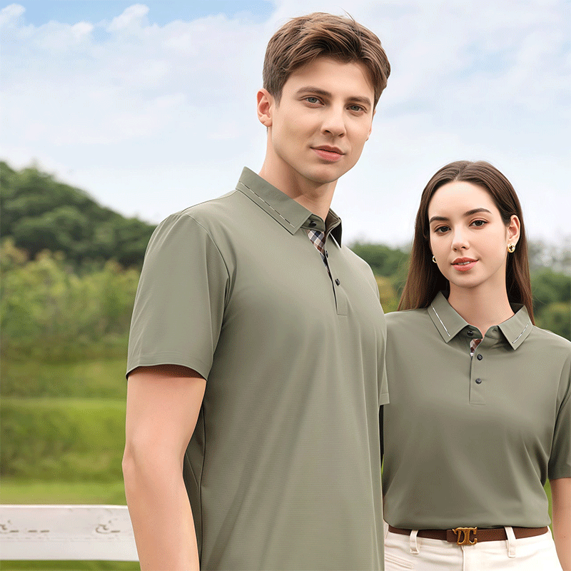 Quick-Dry Men’s Golf Polo Shirt in 180G Stretch Knit Fabric