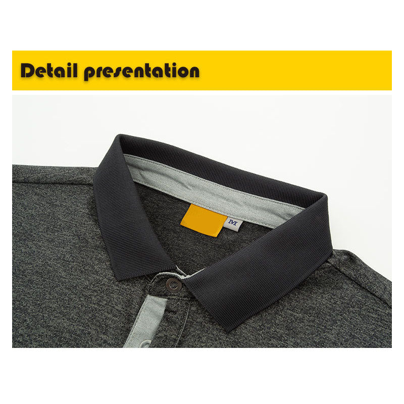 Men’s Long Sleeve Golf Polo, 180gsm Quick-Dry Breathable Stretch, OEM