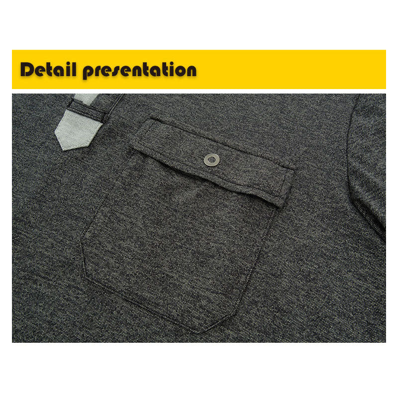 Men’s Long Sleeve Golf Polo, 180gsm Quick-Dry Breathable Stretch, OEM