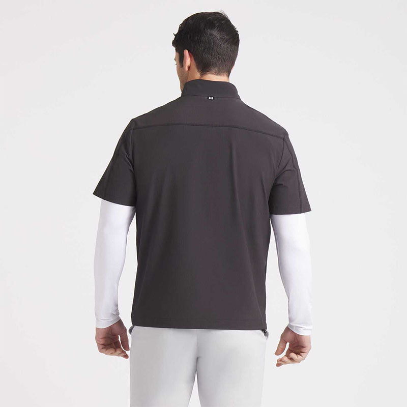 Men’s Short Sleeve 1/4 Zip Pullover with Side Zip Pockets