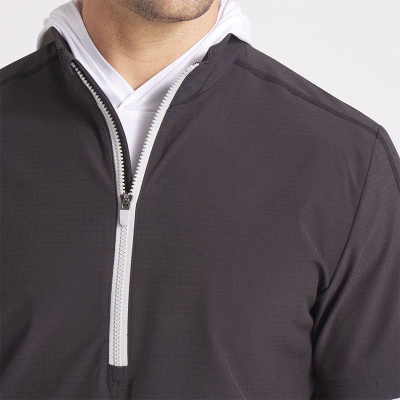 Men’s Short Sleeve 1/4 Zip Pullover with Side Zip Pockets
