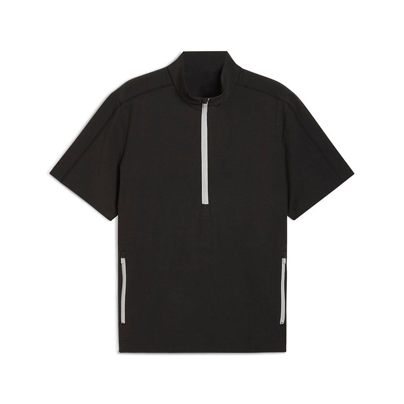 Men’s Short Sleeve 1/4 Zip Pullover with Side Zip Pockets