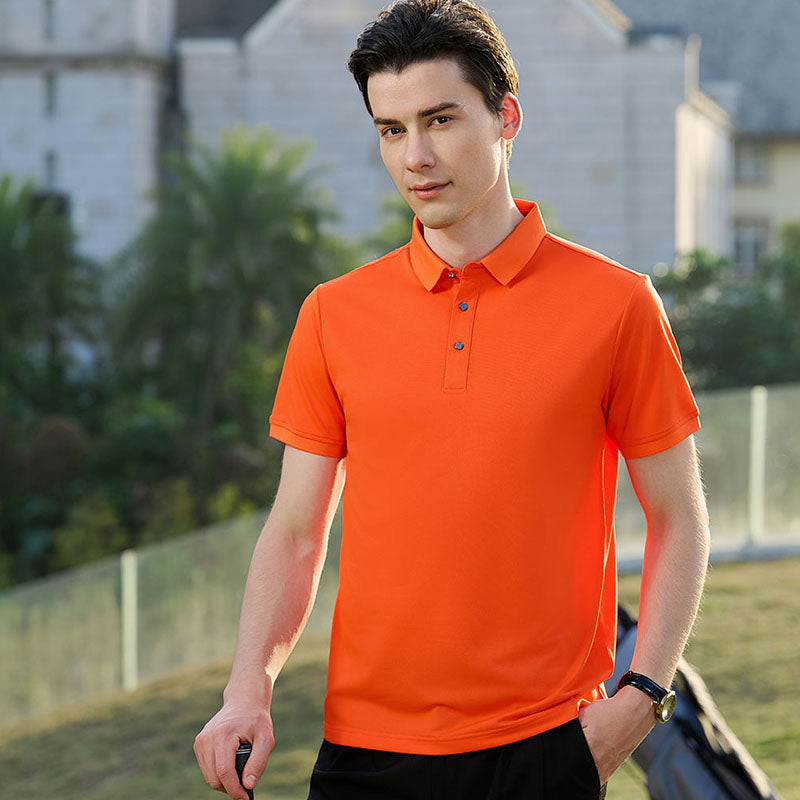 Moisture Wicking Golf Polo Shirts, 180–220gsm Quick-Dry Knit, Solid Colors, OEM
