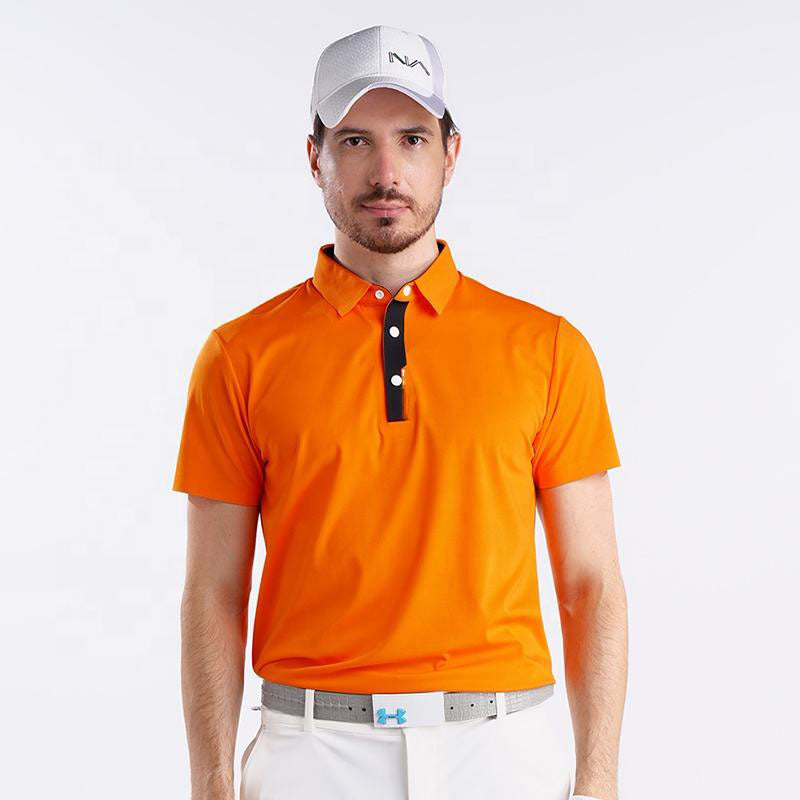 Orange Golf Polo Shirt | Moisture-Wicking Poly/Spandex Knit, Quick-Dry, OEM/ODM