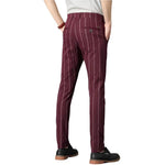 Men's Striped Print Golf Pants