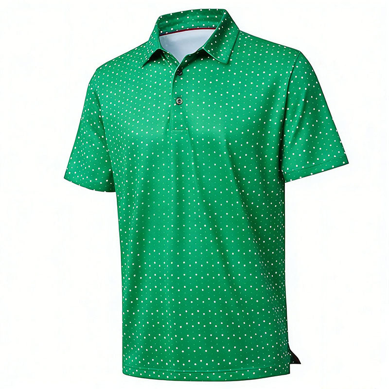 Performance Golf Polos, 240gsm Cotton/Spandex Knit, Anti-Pilling, OEM Custom Logo