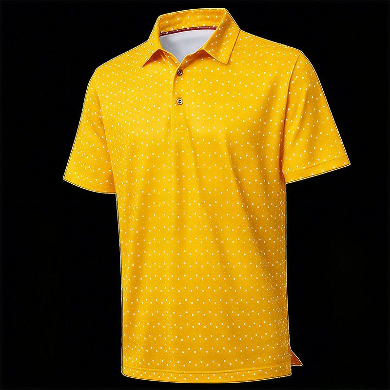 Performance Golf Polos, 240gsm Cotton/Spandex Knit, Anti-Pilling, OEM Custom Logo