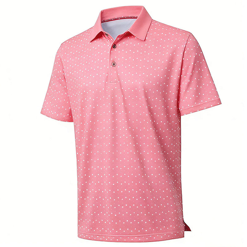 Performance Golf Polos, 240gsm Cotton/Spandex Knit, Anti-Pilling, OEM Custom Logo
