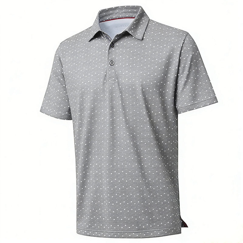 Performance Golf Polos, 240gsm Cotton/Spandex Knit, Anti-Pilling, OEM Custom Logo