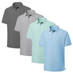 Men's Anti-wrinkle Pure Color Golf  Polo