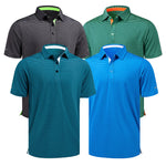 Men's Casual Striped Print Golf Polo