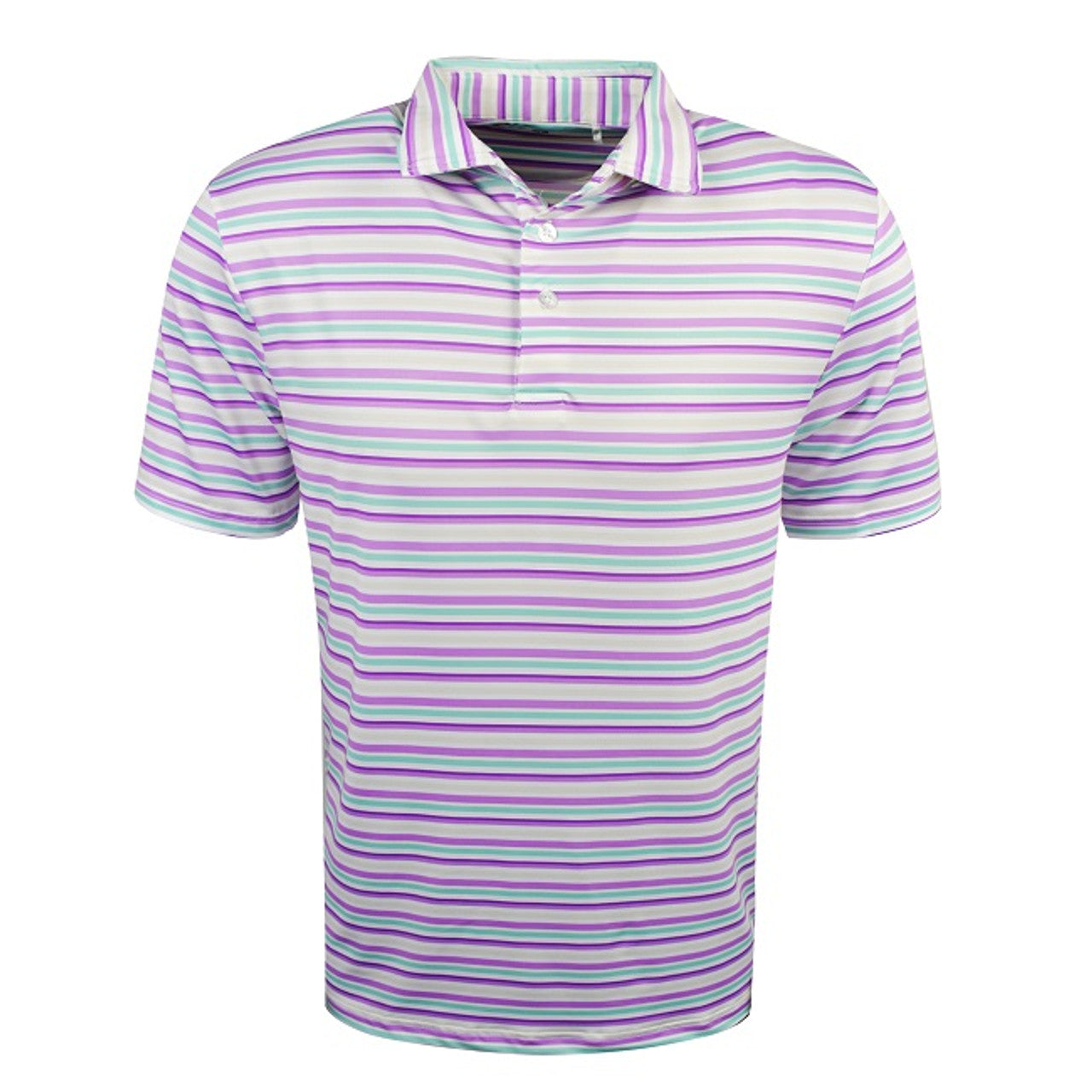 Men's High Quality Striped Print Golf Polo