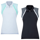 Women's Quick Dry Striped Print Golf Polo