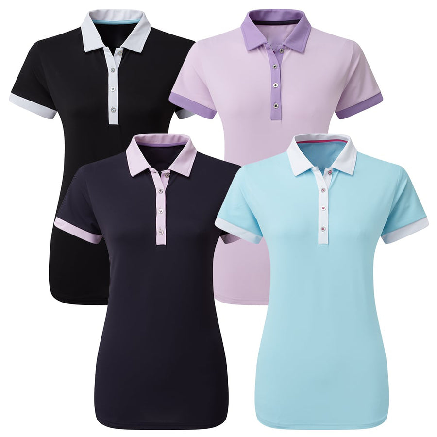 Women's Slim Fit Pure Color Golf Polo