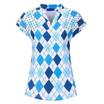 Women's Digital Pattern Print Golf Polo