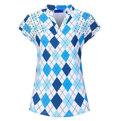 Women's Digital Pattern Print Golf Polo