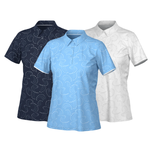 Women's Classic Pattern Print Golf Polo