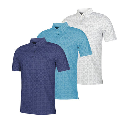 Men's Full Pattern Print Golf Polo