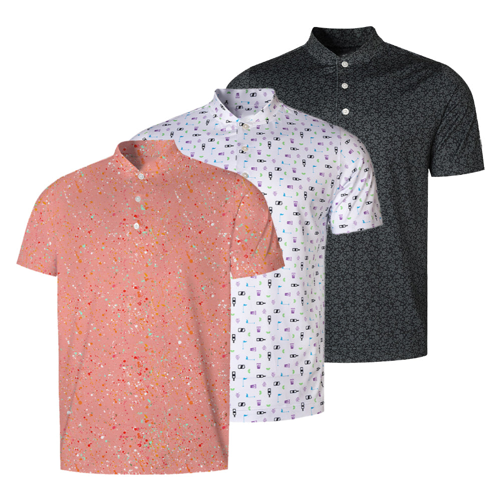 Men's Digital Printed Golf Polo