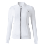 Women's Pure Color Slim Zippers Golf Jacket