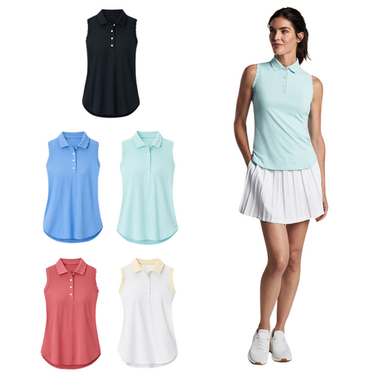 Women's Slim Fit Pure Color Golf Polo