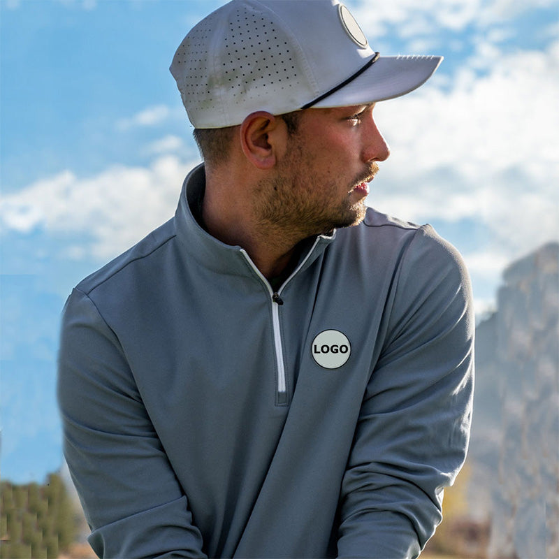 Men's 1/4 Zip Pullover Sweatshirt 340g Lined Poly-Cotton | OEM