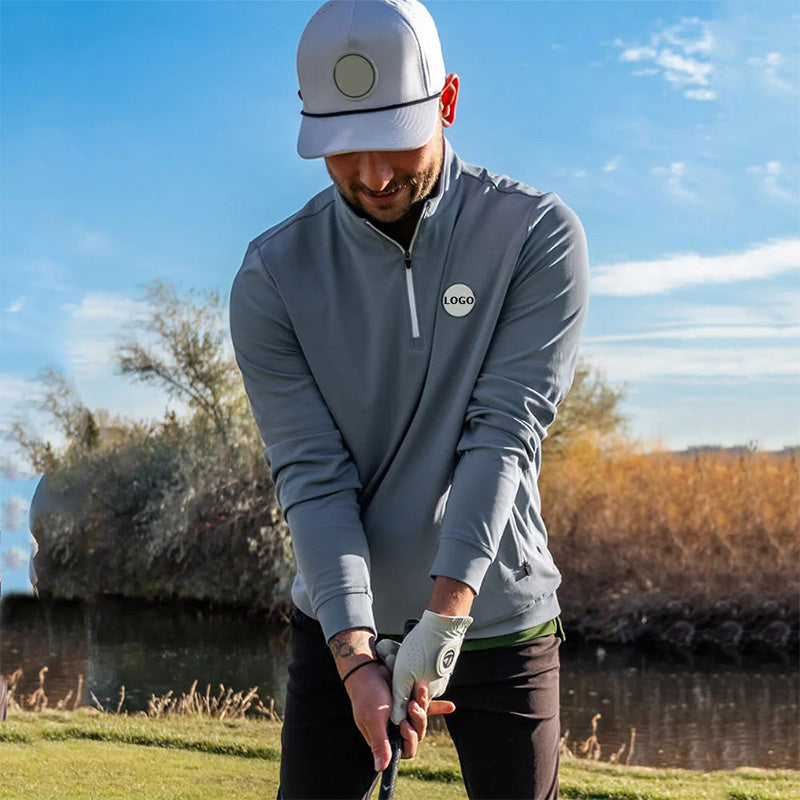 Men's 1/4 Zip Pullover Sweatshirt 340g Lined Poly-Cotton | OEM