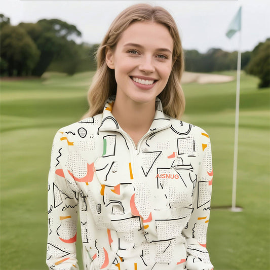 1/4 Zip Pullover Women, Printed Poly-Spandex Jersey 220–270g | OEM