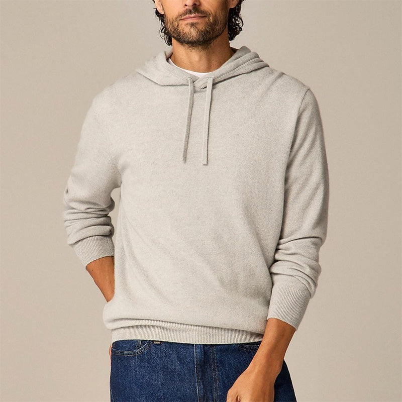 Men’s Cashmere Golf Hoodie Pullover, 7GG 280g Knit, OEM/ODM