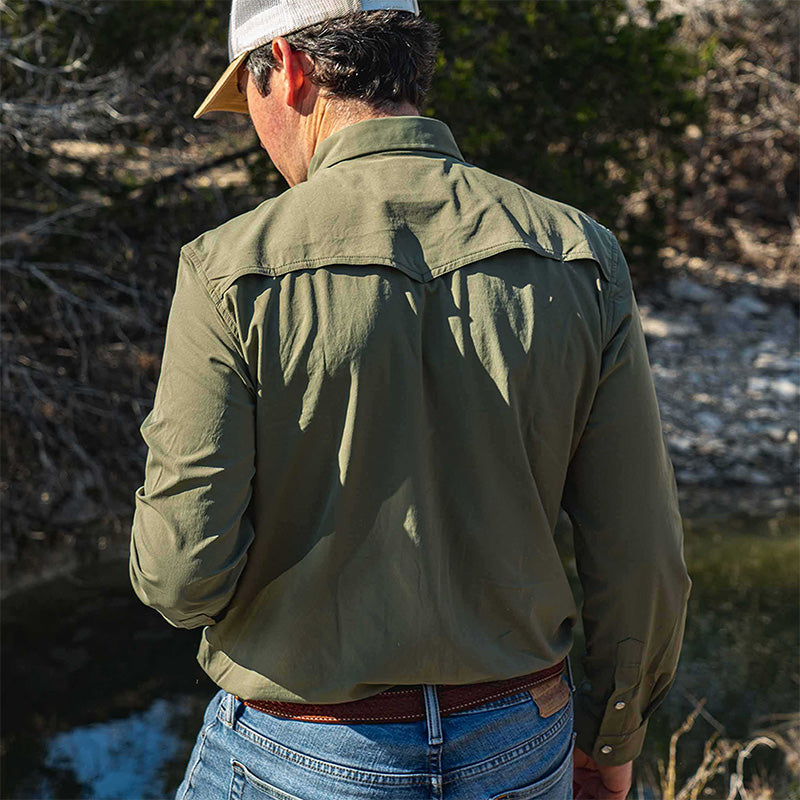 Custom UPF 50 Fishing Shirt | Nylon/Spandex, Breathable Vents, Digital Print OEM