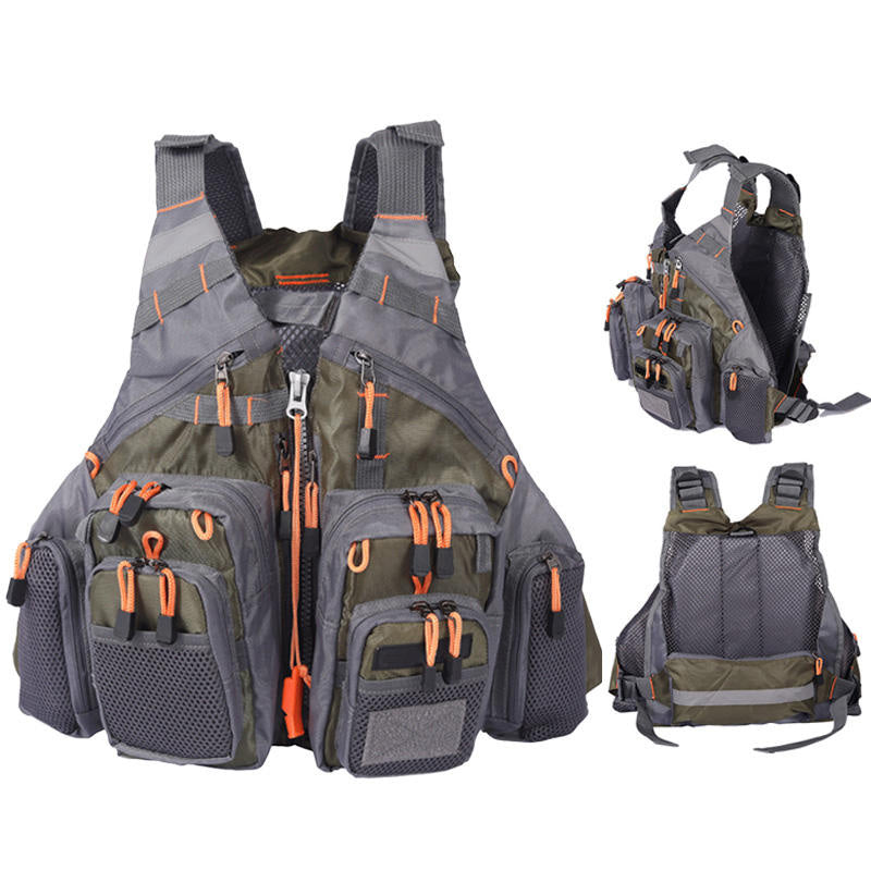 Fishing Vest Mens Multi-Pocket Life Vest, Nylon Jersey + EPE Foam | OEM/ODM