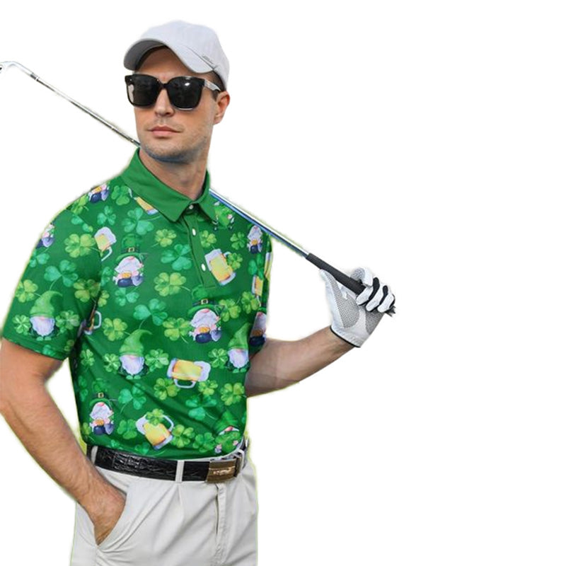 Fun Golf Polo Shirts – St. Patrick’s All-Over Print Custom OEM