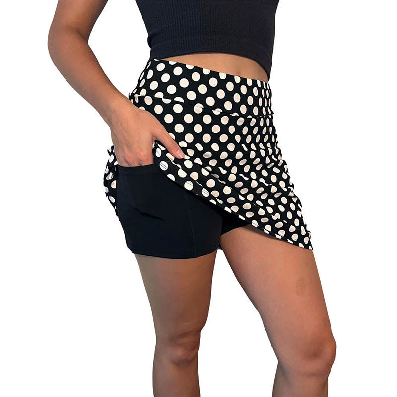 Polka Dot Fun Golf Skorts for Women with Side Pocket