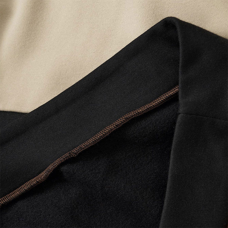 Color-Block Golf Crewneck Pullover, 220g Cotton Jersey, Custom OEM/ODM