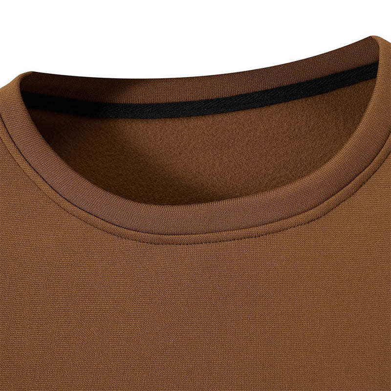 Color-Block Golf Crewneck Pullover, 220g Cotton Jersey, Custom OEM/ODM