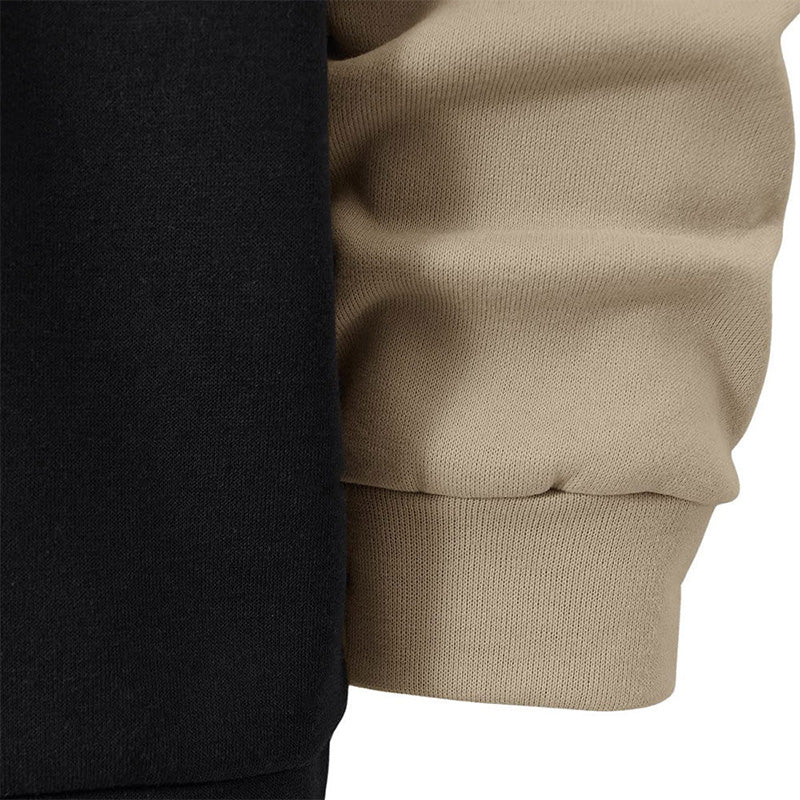 Color-Block Golf Crewneck Pullover, 220g Cotton Jersey, Custom OEM/ODM