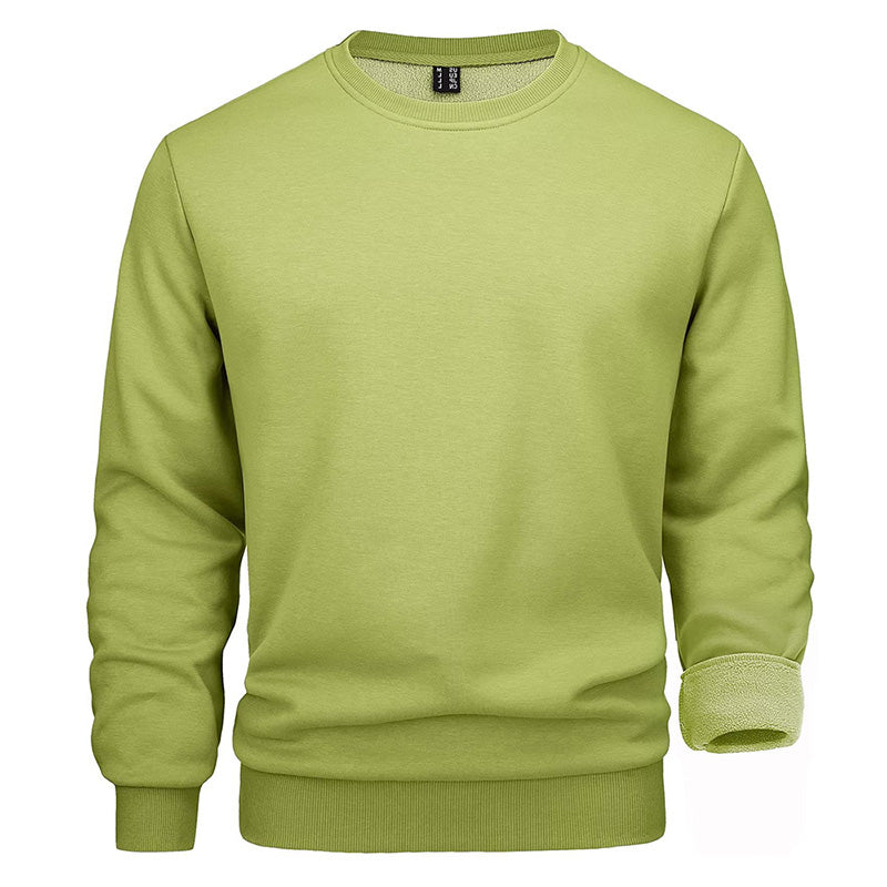 Windproof Golf Crewneck Sweatshirt, Poly-Cotton Knit, Loose Fit Pullover