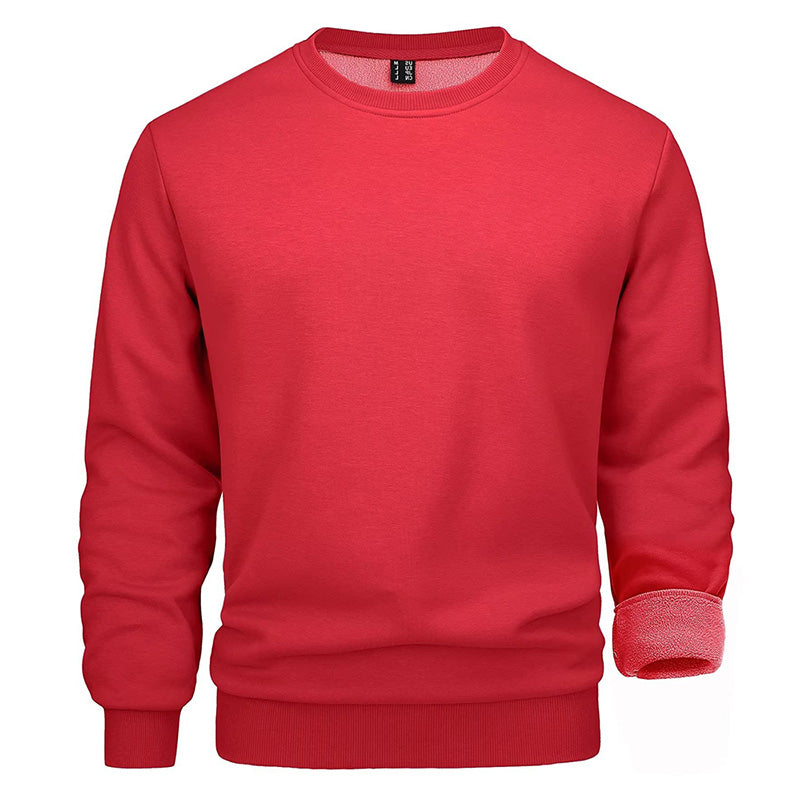 Windproof Golf Crewneck Sweatshirt, Poly-Cotton Knit, Loose Fit Pullover