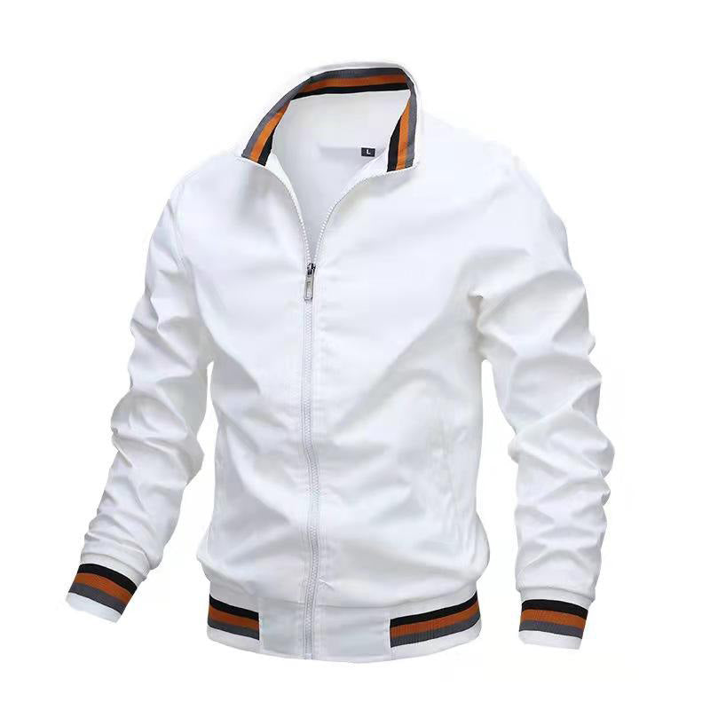 Golf Jacket Mens Bomber, 100% Cotton Coated Shell, Full-Zip OEM