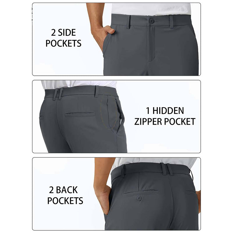 Stretch Golf Pants for Men – Regular Fit Woven Chino