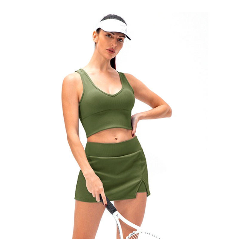 High Waisted Women’s Golf Skort with Inner Shorts, Quick Dry