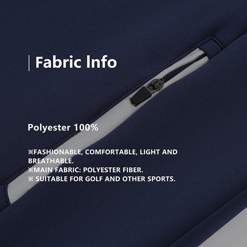 Golf Vests for Men Softshell Full-Zip Stand Collar, 220g OEM Custom Logo