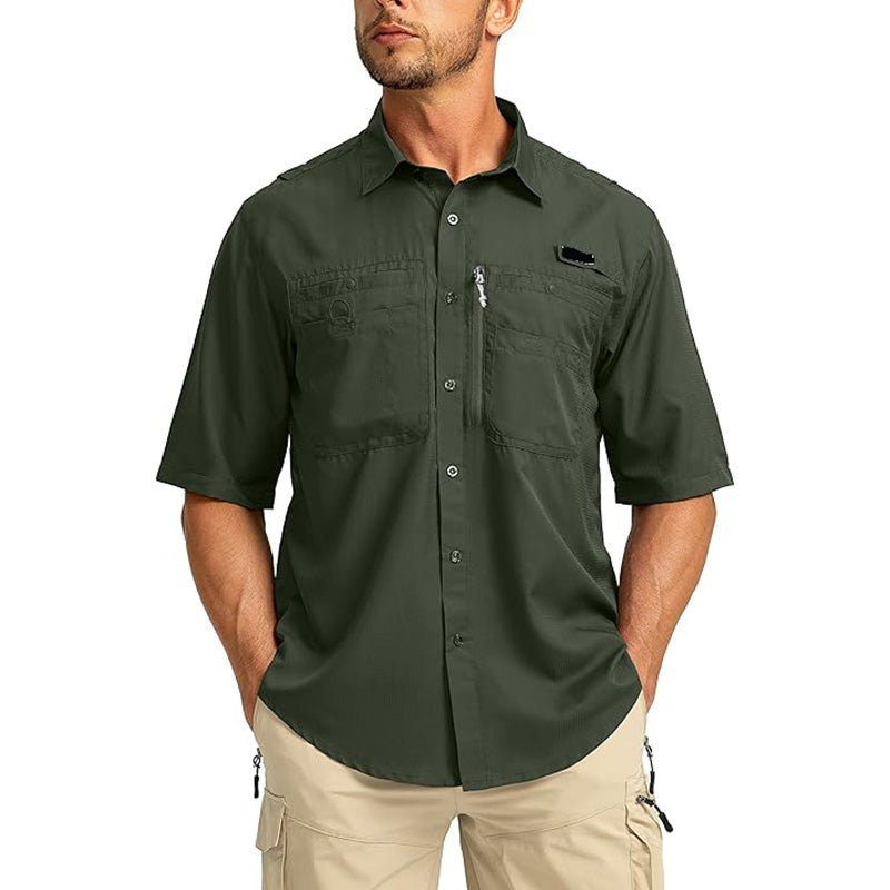 Habit Fishing Shirts Style | UPF 50 Quick-Dry Poly-Spandex Button-Up OEM