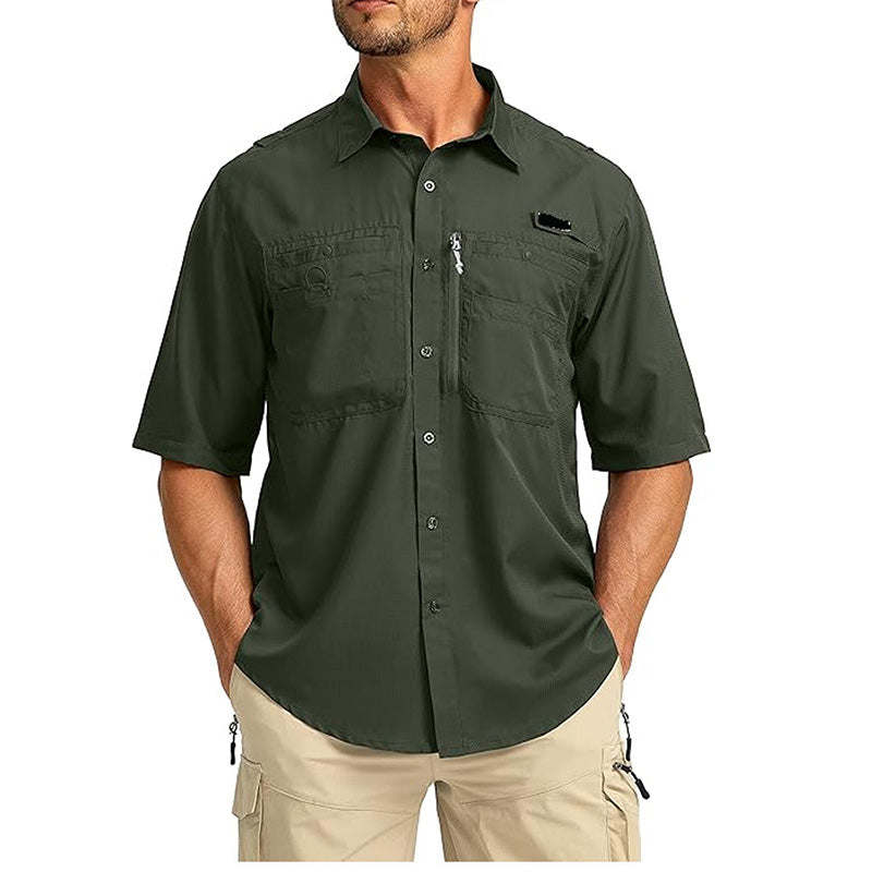 Habit Fishing Shirts Style | UPF 50 Quick-Dry Poly-Spandex Button-Up OEM