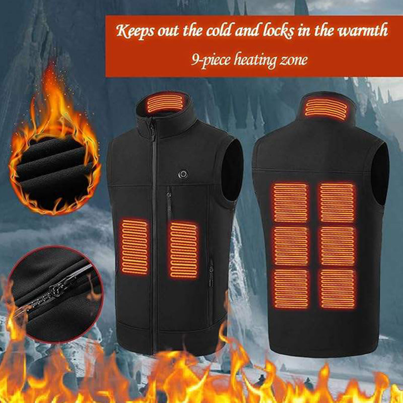 Heated Golf Vest Full-Zip, 100% Polyester Shell + Cotton Fill | OEM