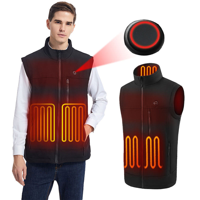 Heated Golf Vest Full-Zip, 100% Polyester Shell + Cotton Fill | OEM