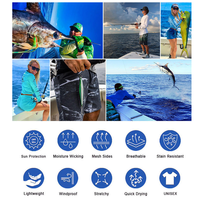 Long Sleeve UPF 50 Fishing Shirt | 4-Way Stretch, Vented Back, OEM