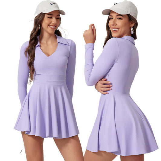 Long Sleeve Golf Dress for Women, Quick Dry 4-Way Stretch